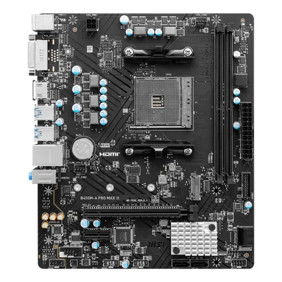 Motherboard Msi B450m-a Pro Max Ii Am4 2 Color Negro