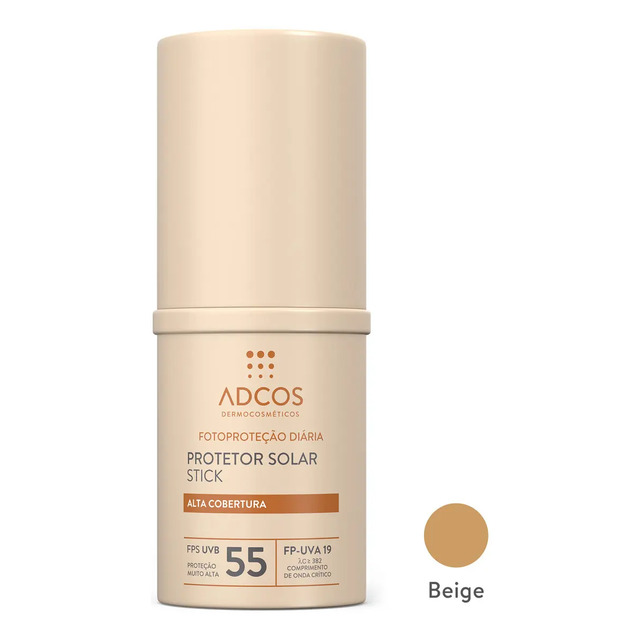 Protetor Solar Stick Tonalizante Fps 55 Beige 17g Adcos Protetor Solar Stick Tonalizante Fps 55 Beige 17g Adcos