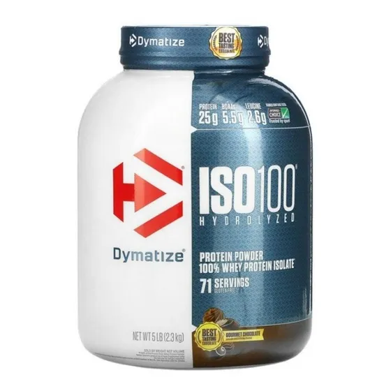 Iso 100 2,3kg Dymatize Whey 100% Isolado E Hidrolisado 5lb