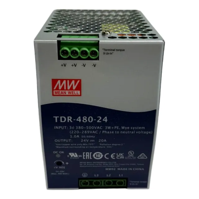 Fuente De Poder  24vdc / 20amp Tdr-480-24   - Mean Well -