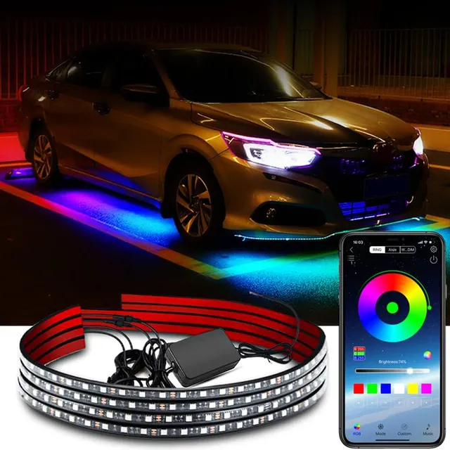 Tira De Luces Led Rgb Para Chasis Deauto 4 Uds Babefas®