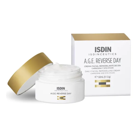 Crema Facial A.G.E Reverse Day Isdin día para piel normal de 50mL/51.5g