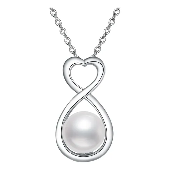 Collar Infinito De Perlas Dreamboat Para Mujeres Y Niñas, Co