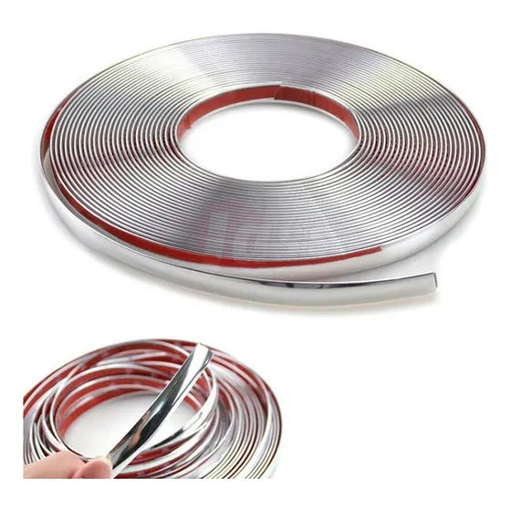 Moldura Decorativa Para Autos Cromada 15mm X 6 Metros