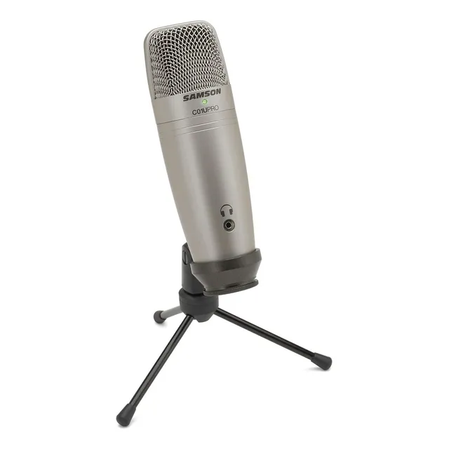 Micrófono Usb Samson 29/c01upro, Plateado