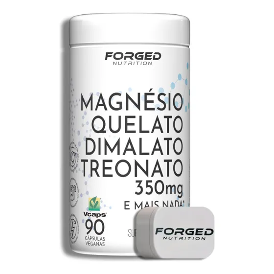 Magnésio Quelato Dimalato Treonato 350mg 90 Vcaps - Forged Nutrition
