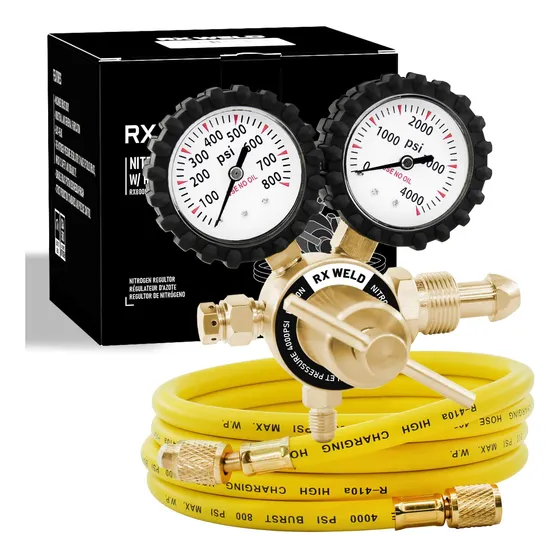 Regulador De Nitrógeno Rx Weld 0-800 Psi, Entrada Cga580 Con