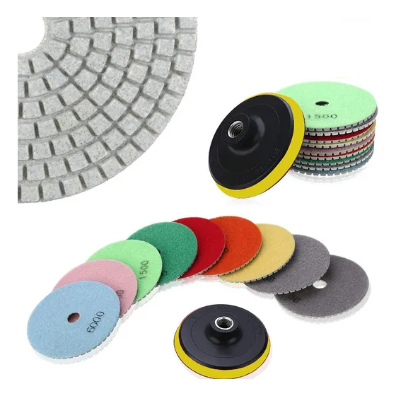 Jogo 10 Disco Lixa Diamantada Polimento Porcelanato Marmore