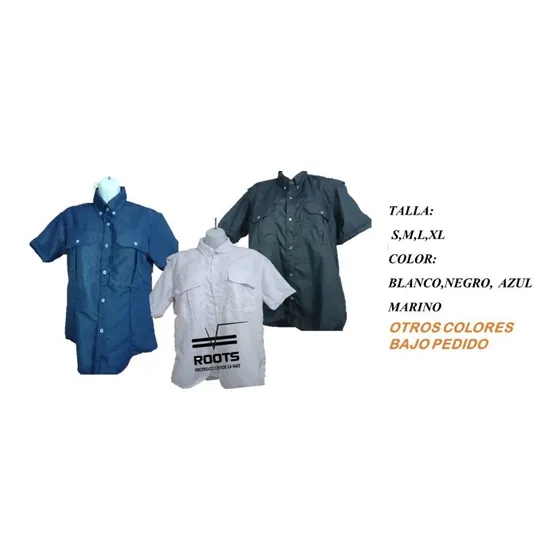 Camisa Corte Columb. Fabrica, Azul Negro, Blanco, Rojo, Kaki