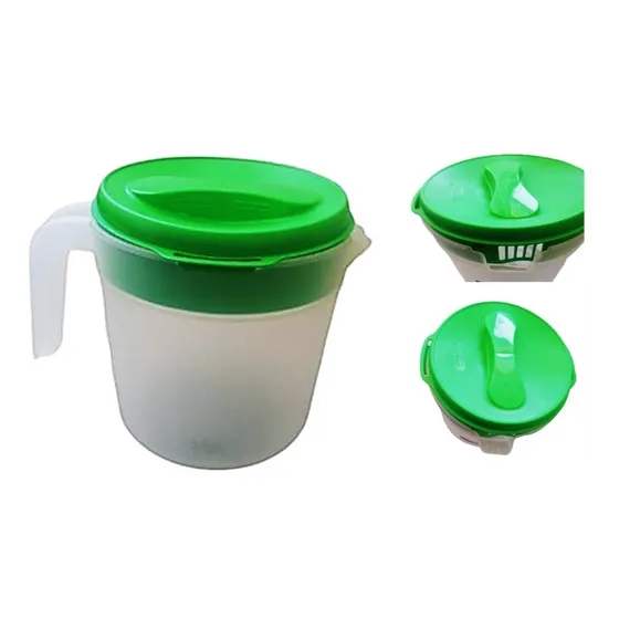 Jarra Con Tapa Plástico Resistente De Calidad Apilable 3 Lit