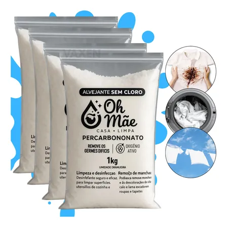 Tira Manchas Branqueador De Roupas Percarbonato De Sódio 4kg