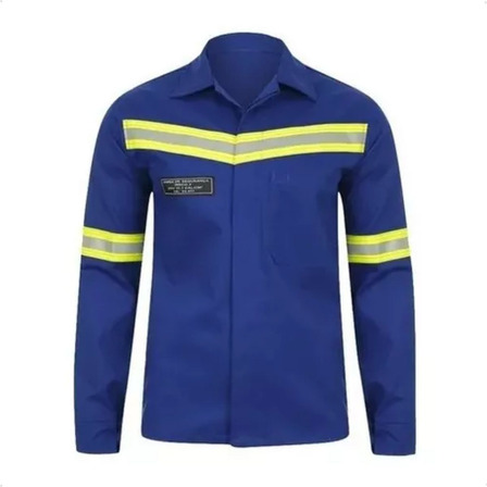 Camisa Risco 2 Nr10 Eletricista Anti Chamas Atpv Azul Royal Camisa Risco 2 Nr10 Eletricista Anti Chamas Atpv Azul Royal