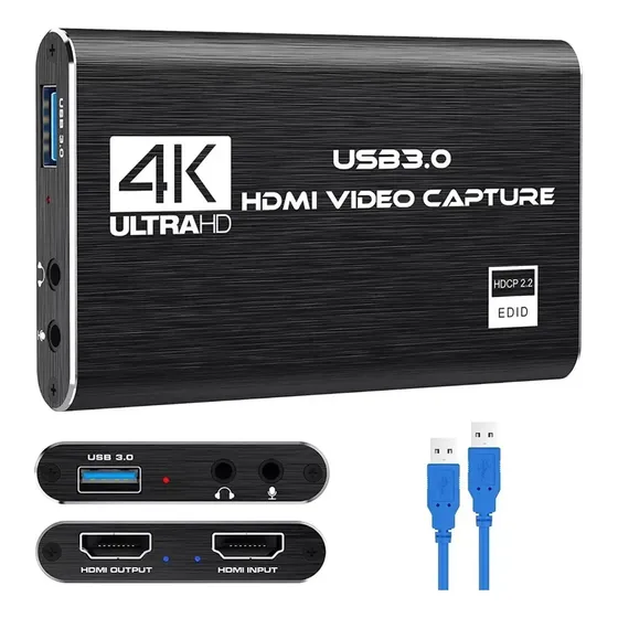 Capturadora De Video Tarjeta De Captura Hdmi De Video 4k Hd 1080p 60hz Usb 3.0 Compatibles Android\u002Flinux\u002Fwindows\u002Fmacos | Cuotas sin interés