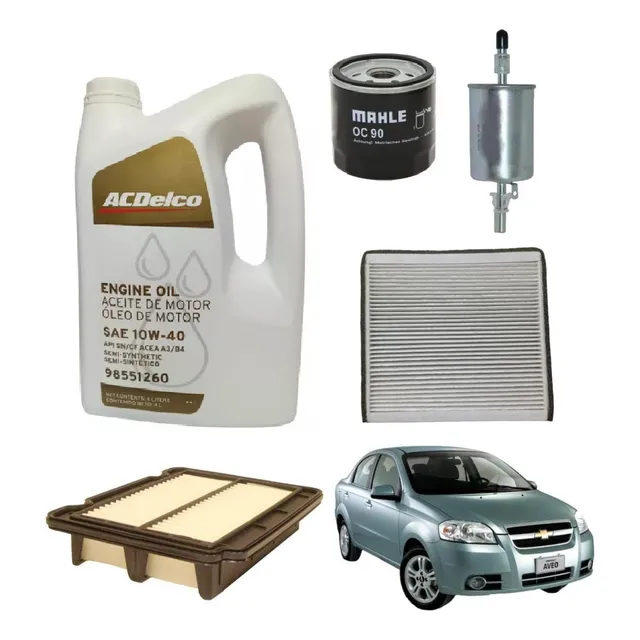 Kit Cambio De Aceite Y Filtros Chevrolet Aveo 1.6