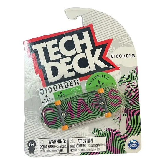 Tech Deck Patineta De Dedos, Disorder Chaos Verde Verde Naranja