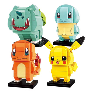 Set 4 Figuras Bloques Armables 3d Pokemon Iniciales Pikachu Set 4 Figuras Bloques Armables 3d Pokemon Iniciales Pikachu