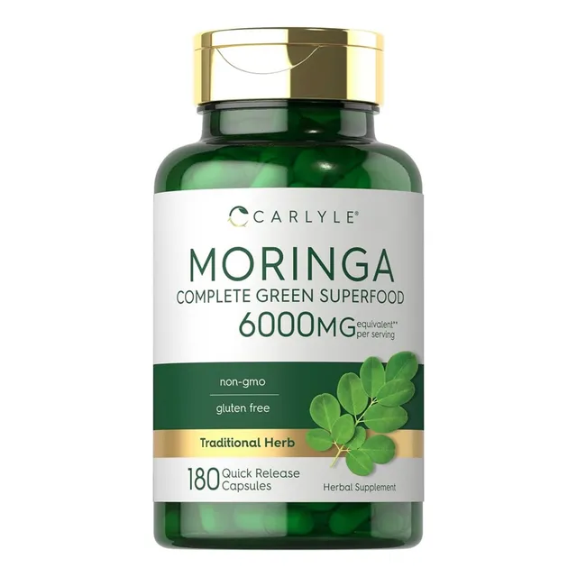 Moringa 6000 Mg Carlyle 180 Cápsulas Sin Sabor