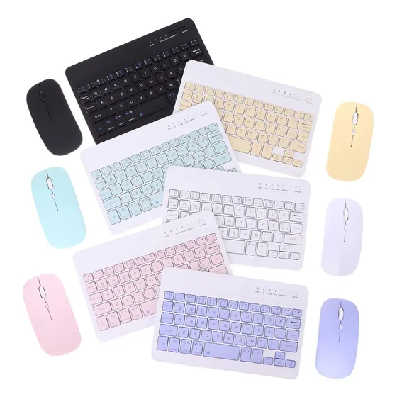 Kit Mouse Teclado Bluetooth Magnético Sem Fio Colorido Pc Mouse Lilás Teclado Lilás Design Moderno Recarregável