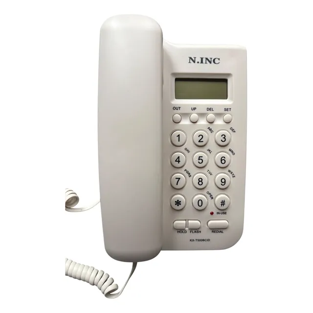 Telefono De Linea Con Identificador Display Reloj Teclad