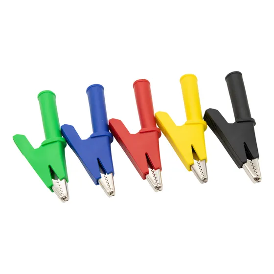 Kit Conectores Cocodrilo Pinzas 55mm Para Banana Macho