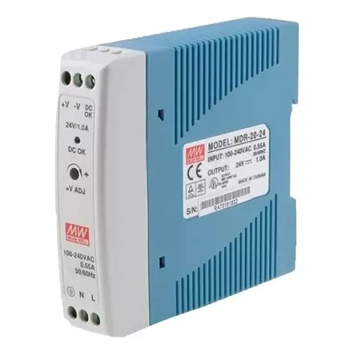 Fuente De Poder Mdr-20-24 Mean Well, 20w: 24vcd 1a