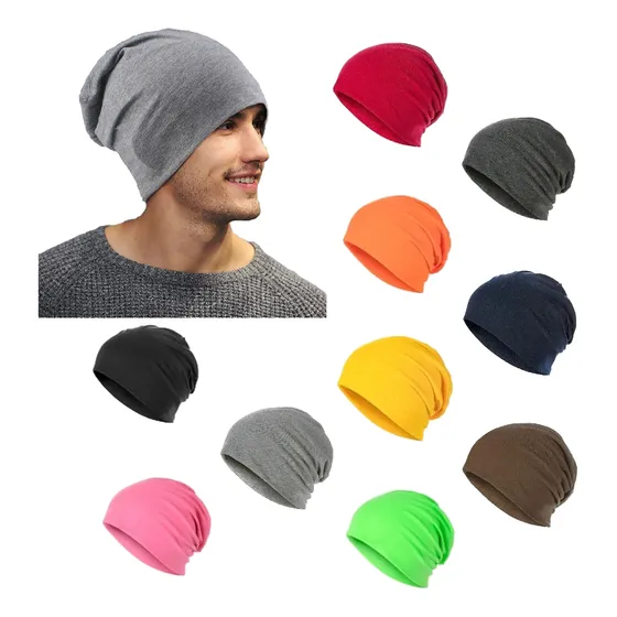 Beanie Touca Gorro Frio Estiloso Malha Fina Cores Unissex