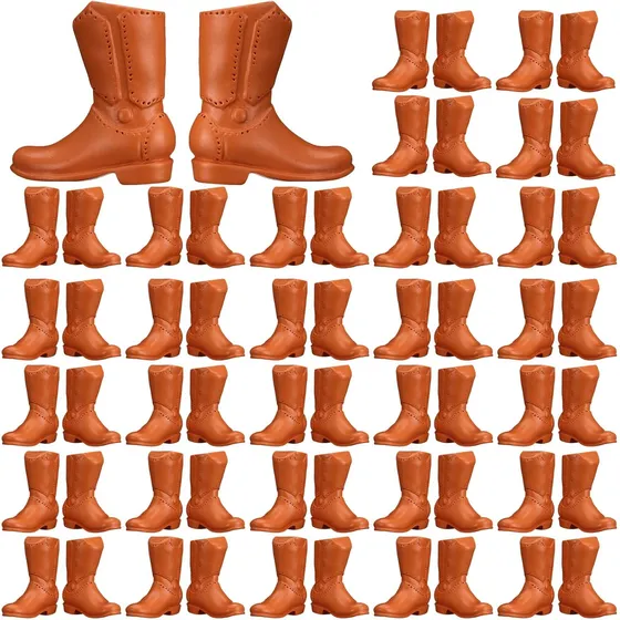 60 Piezas Mini Sombrero De Bota De Vaquero Estatuilla Mini S