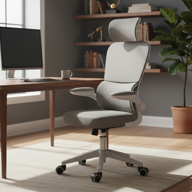 Cadeira Escritório Ergonômica Genebra G500 Luvinco Cor Cinza Com Suporte Lombar Estofado M... Cadeira Escritório Ergonômica Genebra G500 Luvinco Cor Cinza Com Suporte Lombar Estofado M...