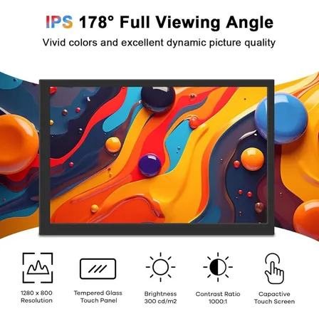 Monitor Táctil Ips 10.1  1280x800 Hdmi Con Altavoces Incorpo