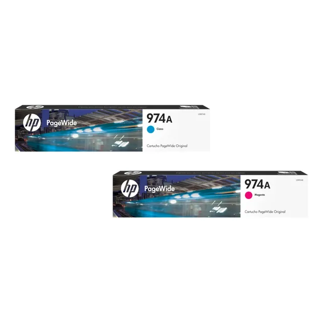 Kit Cartuchos De Tinta Hp 974a L0r90al Magenta L0r87al Cyan