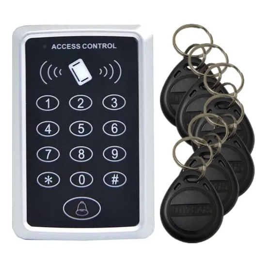 Controle Acesso Rfid, Senha Porta Portão C/ 6 Chaveiros