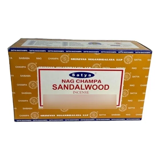 Incienso De Sándalo Massala Sandawood Satya, 12 Unidades, 12 Varillas