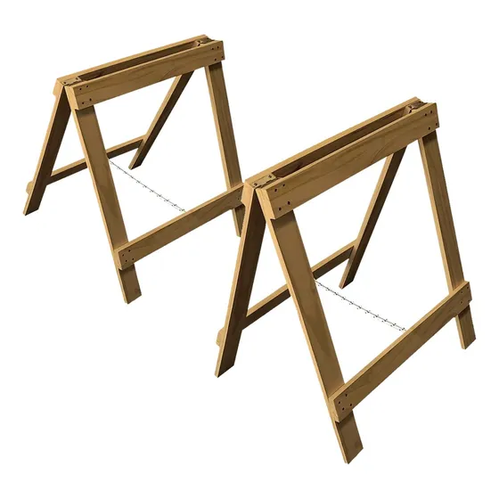 Caballete X2 Madera Pino Plegable Base Tablon