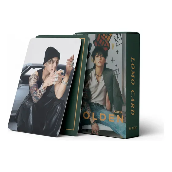 55tarjetas Jungkook Dorado-jungkook Personal Solo Lomo Card