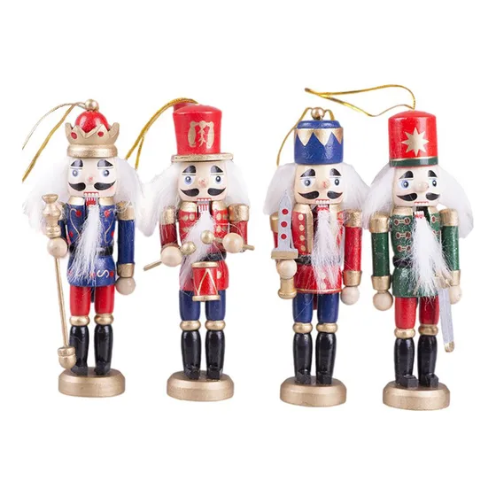 Shaoke 4 Unids Christmas Cascanacker Figurines Set,