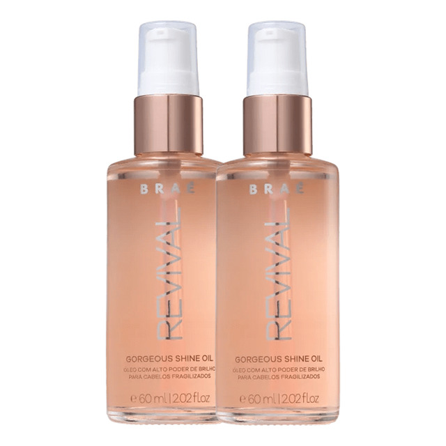 Kit 2 Óleo Revival Gorgeous Shine 60ml - Braé Kit 2 Óleo Revival Gorgeous Shine 60ml - Braé