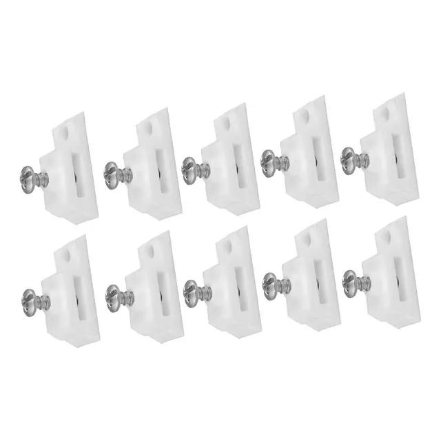 10 Soportes Plásticos Para Varilla Visillo Flexible Cortina