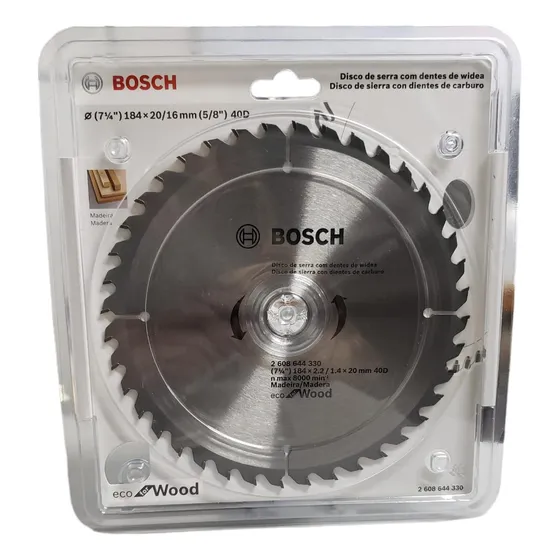 Disco De Sierra Para Madera 7 1/4  40 Dientes Bosch
