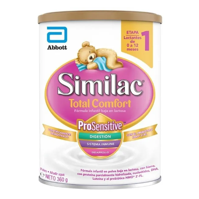 Leche de fórmula en polvo sin TACC Abbott Similac Total Comfort ProSensitive 1 en lata de 1 de 360g - 0 meses a 1 años