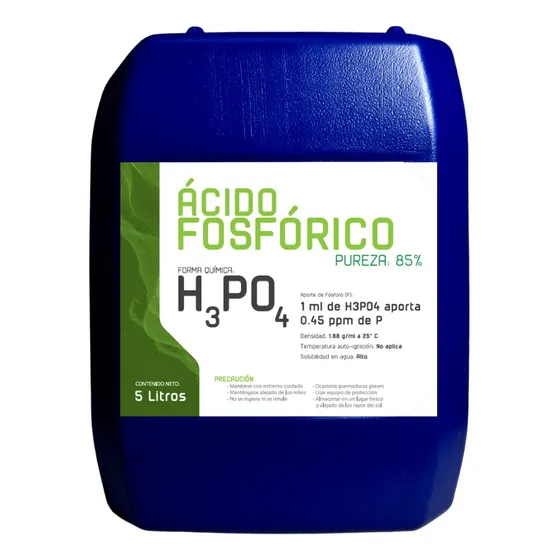 Inverfarms Hidroponía Ácido Fosfórico Clarificado 5 L