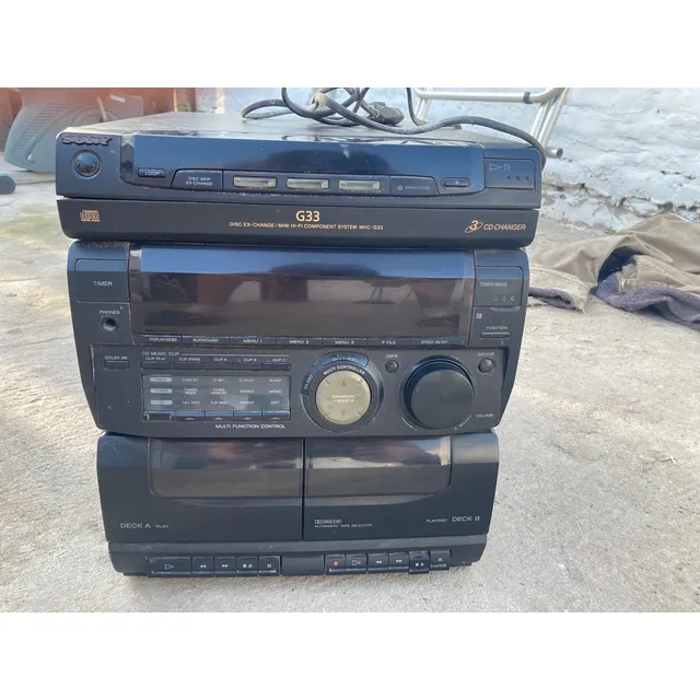 Minicomponente Sony Mhc G33 Japones, Retro Vintage A Revisar Negro 80 W