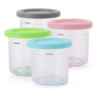4x Contenedores Helado Y Tarros De Almacenamiento Para Ninja 4x Contenedores Helado Y Tarros De Almacenamiento Para Ninja