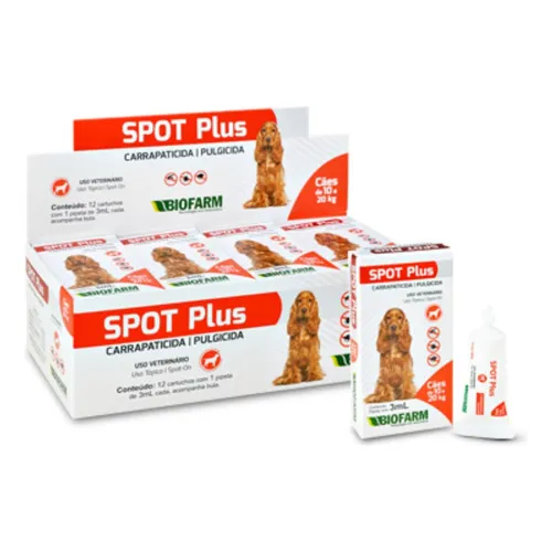 Antipulgas Spot Plus Cães De 10 A 20kg Biofarm- Lojamultitec