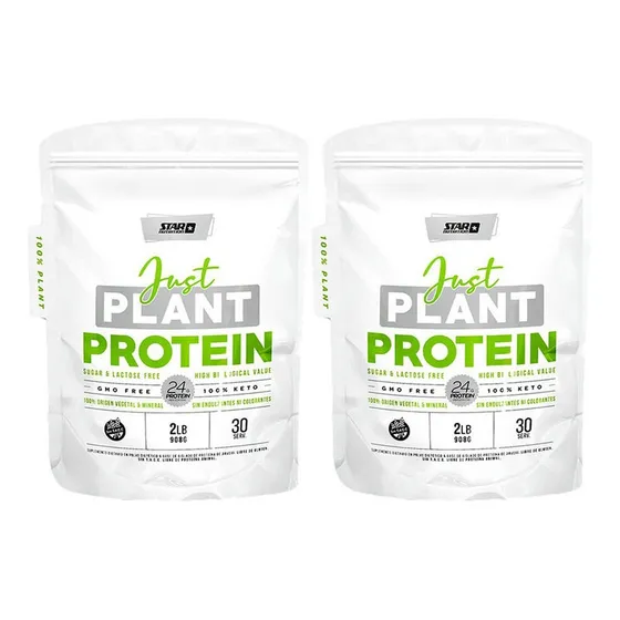 Just Plant Protein Star Nutrition Vegana 2 Un X 2 Lb Sabor Sin Sabor