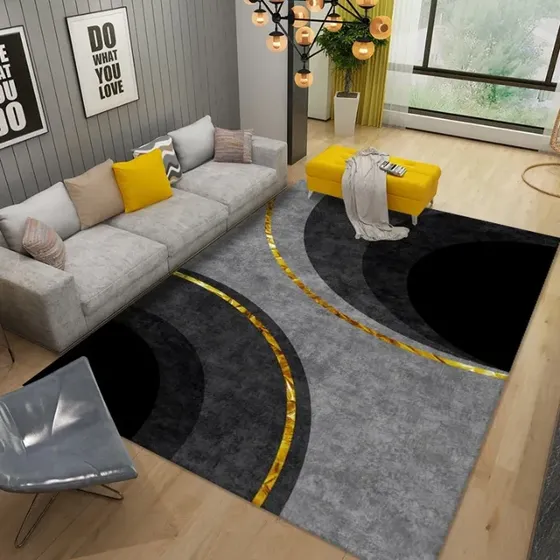 Alfombra Rectangular Liso 3d 200x240 Cm Antideslizante