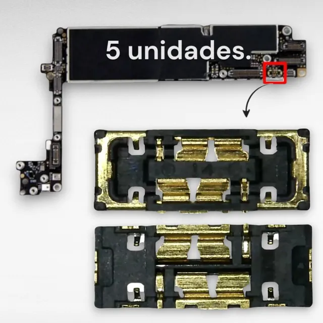 Conector Fpc Placa Mãe Bateria iPhone 8 Plus X Xs Max Xr 5un
