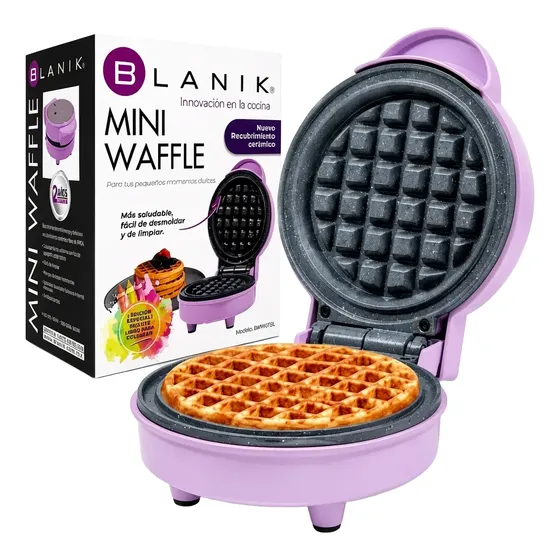 Máquina Mini Waffles Wafles Wafflera Blanik Bmw079 12cm