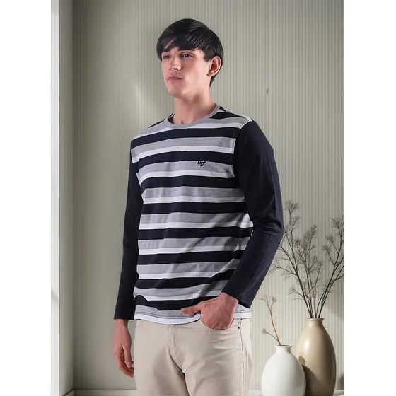 Remera Howard Manga Larga Rayada Hombre