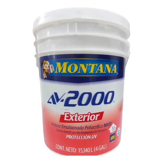 Pintura Montana Exterior Av-2000 Blanca Clase A Cuñete 4 Gal