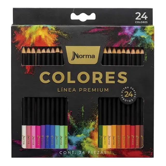Lápices De Colores Norma Línea Premium 24 Piezas